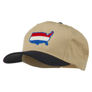 United States Map Embroidered Cap