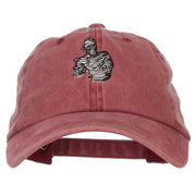 Halloween Mummy Embroidered Unstructured Cotton Cap