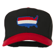 United States Map Embroidered Cap