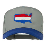 United States Map Embroidered Cap