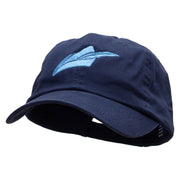 Feather on a Hat Embroidered Low Profile Dyed Cotton Twill Cap - Navy OSFM