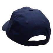 Feather on a Hat Embroidered Low Profile Dyed Cotton Twill Cap - Navy OSFM