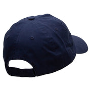 Feather on a Hat Embroidered Low Profile Dyed Cotton Twill Cap - Navy OSFM