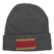 Caution Zombies Ahead Embroidered Long Beanie