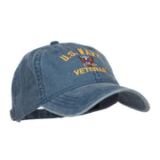 US Navy Veteran Military Embroidered Washed Cap