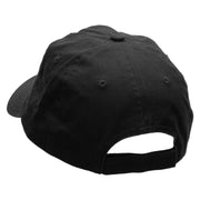 Feather on a Hat Embroidered Low Profile Dyed Cotton Twill Cap - Black OSFM