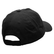 Feather on a Hat Embroidered Low Profile Dyed Cotton Twill Cap - Black OSFM