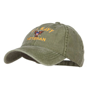 US Navy Veteran Military Embroidered Washed Cap