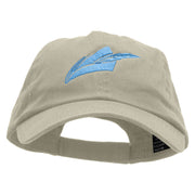 Feather on a Hat Embroidered Low Profile Dyed Cotton Twill Cap - Putty OSFM