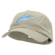 Feather on a Hat Embroidered Low Profile Dyed Cotton Twill Cap - Putty OSFM