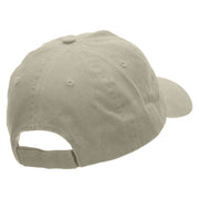 Feather on a Hat Embroidered Low Profile Dyed Cotton Twill Cap - Putty OSFM