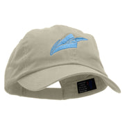 Feather on a Hat Embroidered Low Profile Dyed Cotton Twill Cap - Putty OSFM