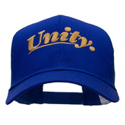 Unity Word Embroidered Solid Cotton Twill 6 panel Mesh Cap