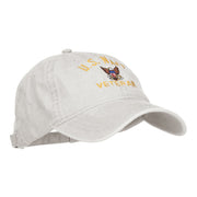 US Navy Veteran Military Embroidered Washed Cap