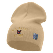 Licensed US Navy Retired Military Embroidered Short Beanie Made in USA