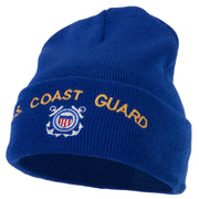 US Coast Guard Logo Embroidered Long Beanie