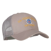 US Coast Guard Retired Embroidered Solid Cotton Mesh Pro Cap