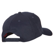 Number 1 Dad Outline Words Embroidered Solid Cotton Pro Style Cap