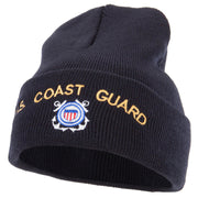 US Coast Guard Logo Embroidered Long Beanie