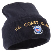 US Coast Guard Logo Embroidered Long Beanie