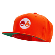 Mario The Bowsers Embroidered Wool Blend Prostyle Snapback Cap - Orange OSFM