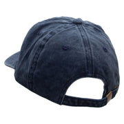 Rope Hanging Embroidered Unstructured Pigment Dyed Cotton Cap - Navy OSFM