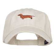 Dachshund Dog Embroidered Low Cap