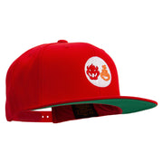 Mario The Bowsers Embroidered Wool Blend Prostyle Snapback Cap - Red OSFM