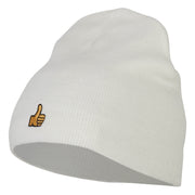 Mini Thumbs Up Embroidered Short Beanie