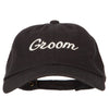 Glitter Groom Embroidered Unstructured Washed Cap