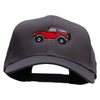 Red Offroad Car Embroidered Solid Cotton Twill Pro Style Cap - Charcoal OSFM