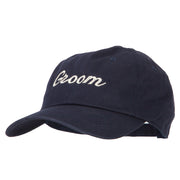 Glitter Groom Embroidered Unstructured Washed Cap