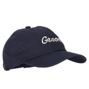 Glitter Groom Embroidered Unstructured Washed Cap