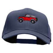 Red Offroad Car Embroidered Solid Cotton Twill Pro Style Cap - Navy OSFM