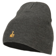 Mini Thumbs Up Embroidered Short Beanie