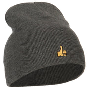 Mini Thumbs Up Embroidered Short Beanie