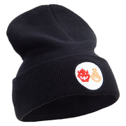 Mario The Bowsers 12 Inch Long Knitted Beanie - Black OSFM