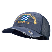 U.S. Army 3rd Infantry Division Embroidered Low Profile Special Cotton Mesh Cap - Navy OSFM