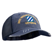 U.S. Army 3rd Infantry Division Embroidered Low Profile Special Cotton Mesh Cap - Navy OSFM