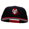 Biker Face Embroidered Wool Blend Pro Style 2 Tone Snapback - Red-Black OSFM