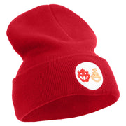 Mario The Bowsers 12 Inch Long Knitted Beanie - Red OSFM