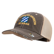 U.S. Army 3rd Infantry Division Embroidered Low Profile Special Cotton Mesh Cap - Brown-Khaki OSFM
