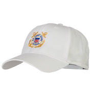 US Coast Guard Veteran Anchors Embroidered Solid Cotton Pro Style Cap