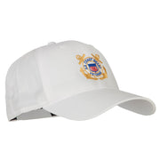 US Coast Guard Veteran Anchors Embroidered Solid Cotton Pro Style Cap