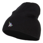 Mini Unicorn Embroidered Short Beanie