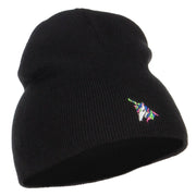 Mini Unicorn Embroidered Short Beanie