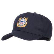 US Coast Guard Veteran Anchors Embroidered Solid Cotton Pro Style Cap