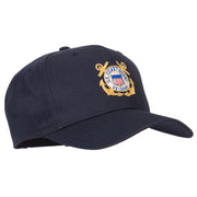 US Coast Guard Veteran Anchors Embroidered Solid Cotton Pro Style Cap