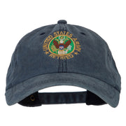 US Army Retired Circle Embroidered Washed Cotton Twill Cap