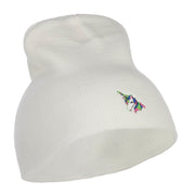 Mini Unicorn Embroidered Short Beanie